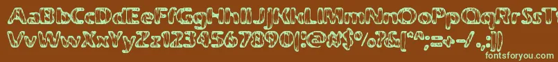 WeatheredBrk Font – Green Fonts on Brown Background