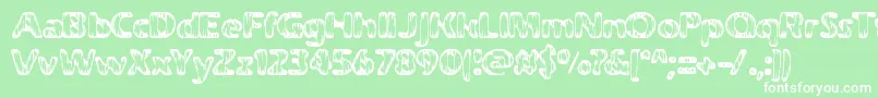 WeatheredBrk Font – White Fonts on Green Background