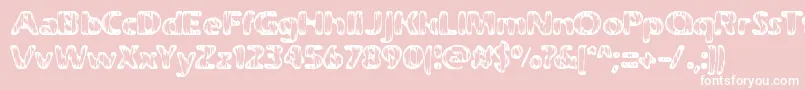WeatheredBrk Font – White Fonts on Pink Background