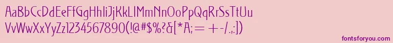 StocletItcLight Font – Purple Fonts on Pink Background