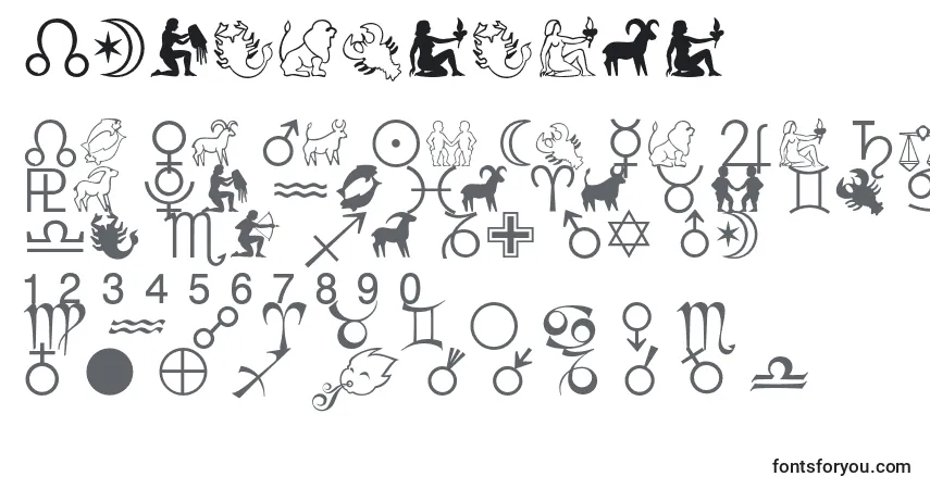 A fonte Azlifesigns – alfabeto, números, caracteres especiais