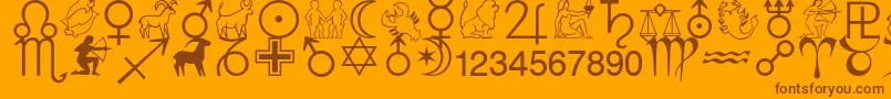 Lisätietoja Azlifesigns-fontista Azlifesigns-fontti – ruskeat fontit oranssilla taustalla