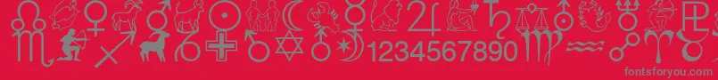 Azlifesigns Font – Gray Fonts on Red Background