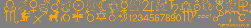 Fonte Azlifesigns – fontes laranjas em um fundo cinza
