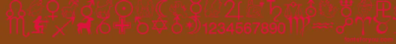 Azlifesigns Font – Red Fonts on Brown Background
