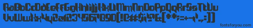Шрифт TheJoyFacade – чёрные шрифты на синем фоне