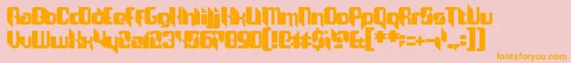 TheJoyFacade Font – Orange Fonts on Pink Background