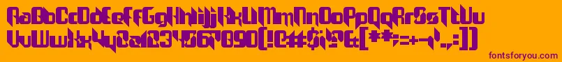 TheJoyFacade Font – Purple Fonts on Orange Background