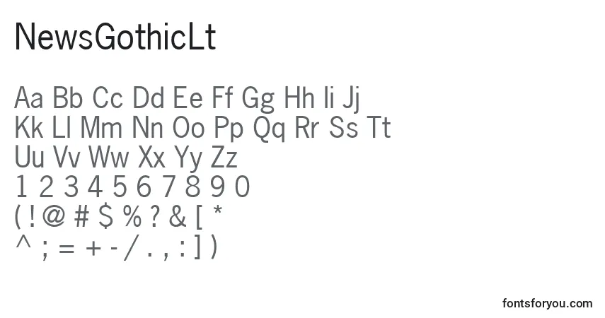 NewsGothicLt Font – alphabet, numbers, special characters