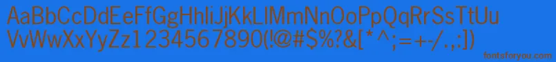 NewsGothicLt Font – Brown Fonts on Blue Background