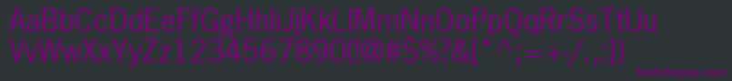 NewsGothicLt Font – Purple Fonts on Black Background