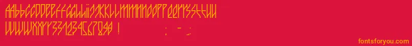 Guacamayo Font – Orange Fonts on Red Background