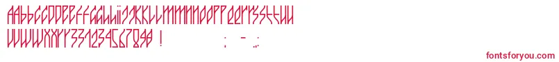 Guacamayo-fontti – punaiset fontit valkoisella taustalla