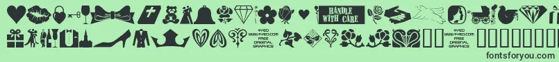 4yeoval Font – Black Fonts on Green Background