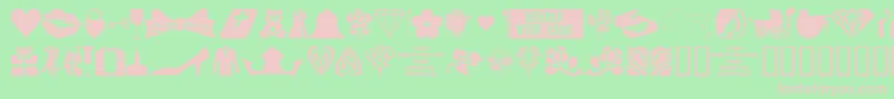 4yeoval Font – Pink Fonts on Green Background
