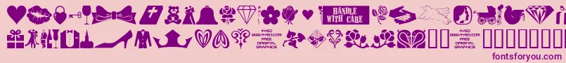 4yeoval Font – Purple Fonts on Pink Background