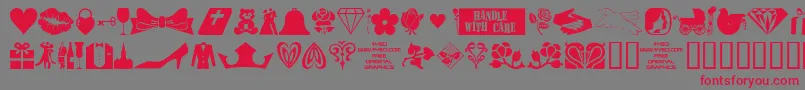 4yeoval Font – Red Fonts on Gray Background