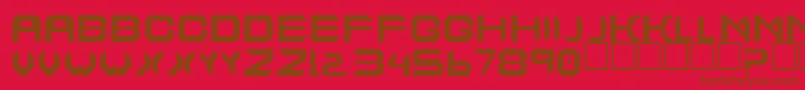 EtheralCut-fontti – ruskeat fontit punaisella taustalla
