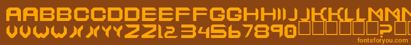 Czcionka EtheralCut – pomarańczowe czcionki na brązowym tle