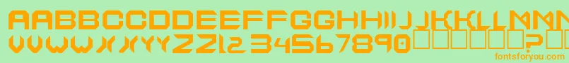 EtheralCut Font – Orange Fonts on Green Background