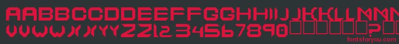フォントEtheralCut – 黒い背景に赤い文字
