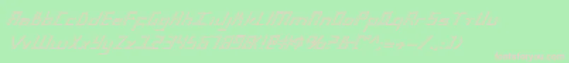 Bluejuly3D Font – Pink Fonts on Green Background