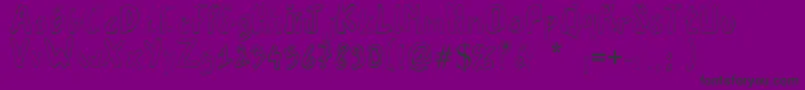 Vaille02-fontti – mustat fontit violetilla taustalla