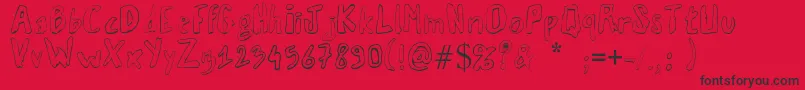 Vaille02 Font – Black Fonts on Red Background