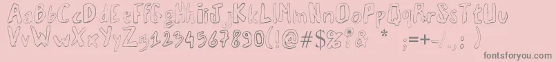Vaille02 Font – Gray Fonts on Pink Background