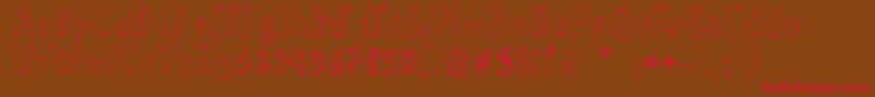 Vaille02-Schriftart – Rote Schriften auf braunem Hintergrund