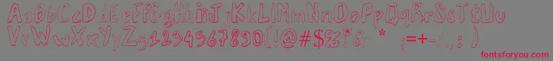 Vaille02 Font – Red Fonts on Gray Background