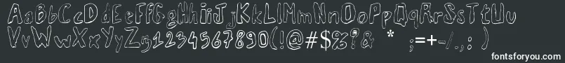 Шрифт Vaille02 – белые шрифты на чёрном фоне