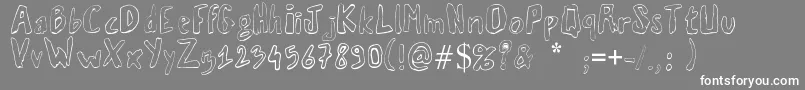Vaille02-Schriftart – Weiße Schriften auf grauem Hintergrund