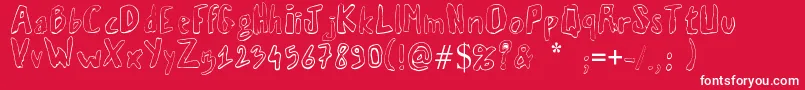 Vaille02 Font – White Fonts on Red Background