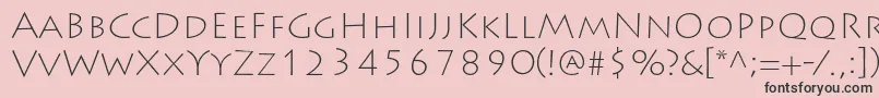 LithosproExtralight Font – Black Fonts on Pink Background