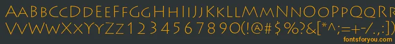 LithosproExtralight Font – Orange Fonts on Black Background