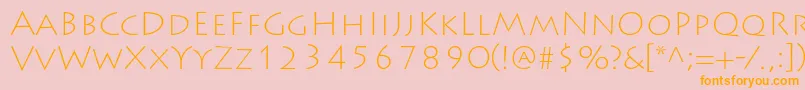 LithosproExtralight Font – Orange Fonts on Pink Background