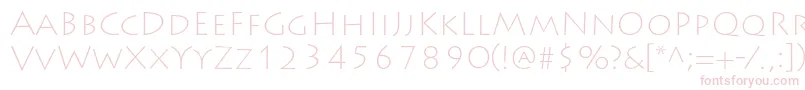 LithosproExtralight Font – Pink Fonts on White Background