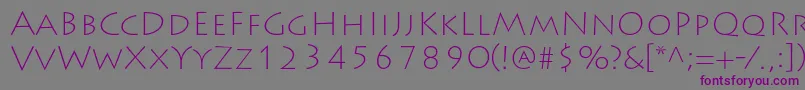 LithosproExtralight Font – Purple Fonts on Gray Background