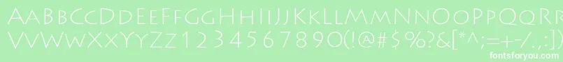 LithosproExtralight Font – White Fonts on Green Background