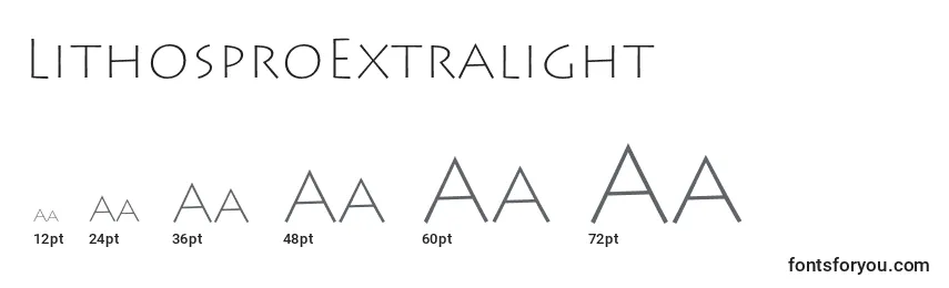 LithosproExtralight Font Sizes