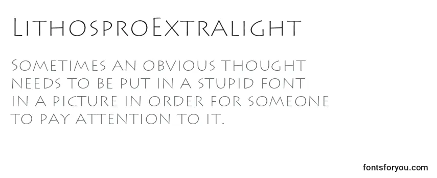 LithosproExtralight Font