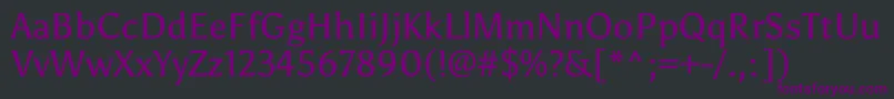 Шрифт AsulRegular – фиолетовые шрифты на чёрном фоне