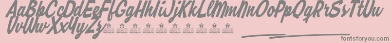 RipmonstersPersonalUse Font – Gray Fonts on Pink Background