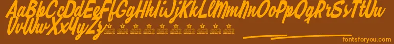 Шрифт RipmonstersPersonalUse – оранжевые шрифты на коричневом фоне