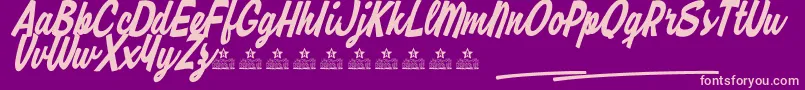 RipmonstersPersonalUse Font – Pink Fonts on Purple Background