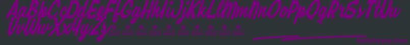 Police RipmonstersPersonalUse – polices violettes sur fond noir