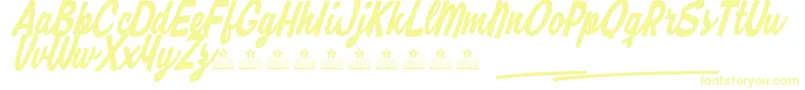 Czcionka RipmonstersPersonalUse – żółte czcionki