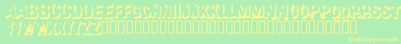 Failure ffy-fontti – keltaiset fontit vihreällä taustalla