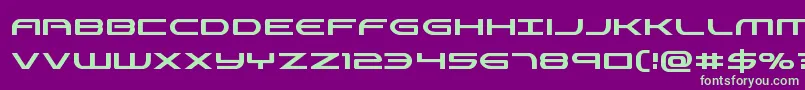Antietamcond-Schriftart – Grüne Schriften auf violettem Hintergrund